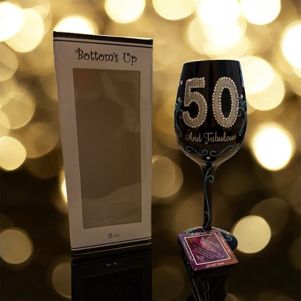 50 and Fabulous Wine Glass